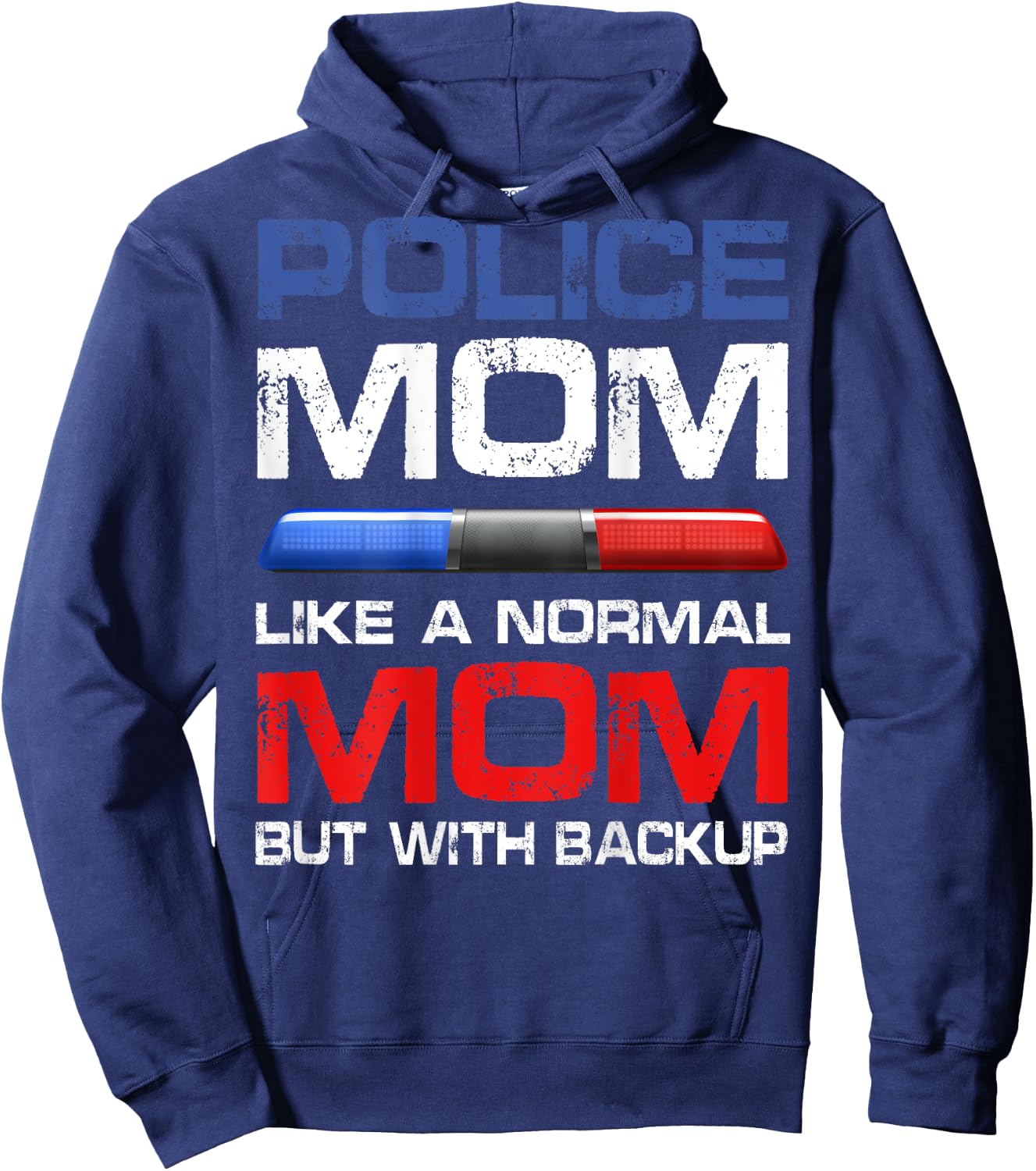 Proud Police Mom Definition Law Enforcement Mother Cop Mom Hoodie - Hoodie | Navy