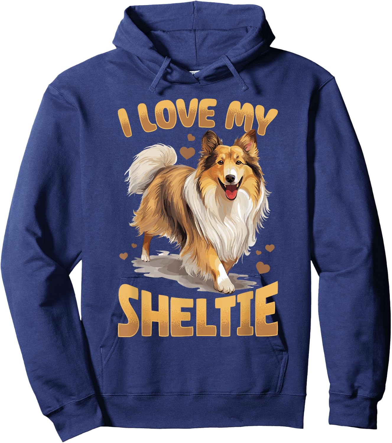 Shetland Sheepdog Dog Sheltie - I love my Sheltie Women Kids Hoodie - Hoodie | Navy