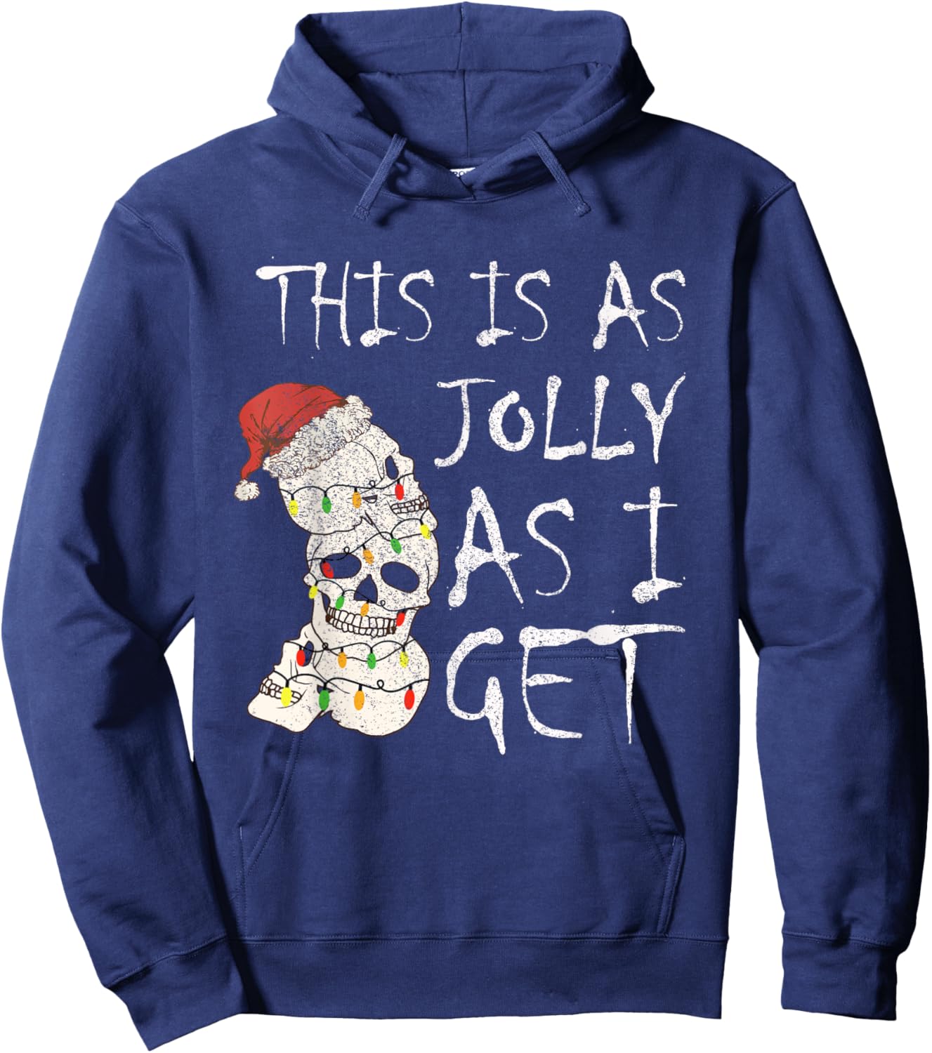 This Is As Jolly As I Get Christmas Goth Funny Emo Hoodie - Hoodie | Navy