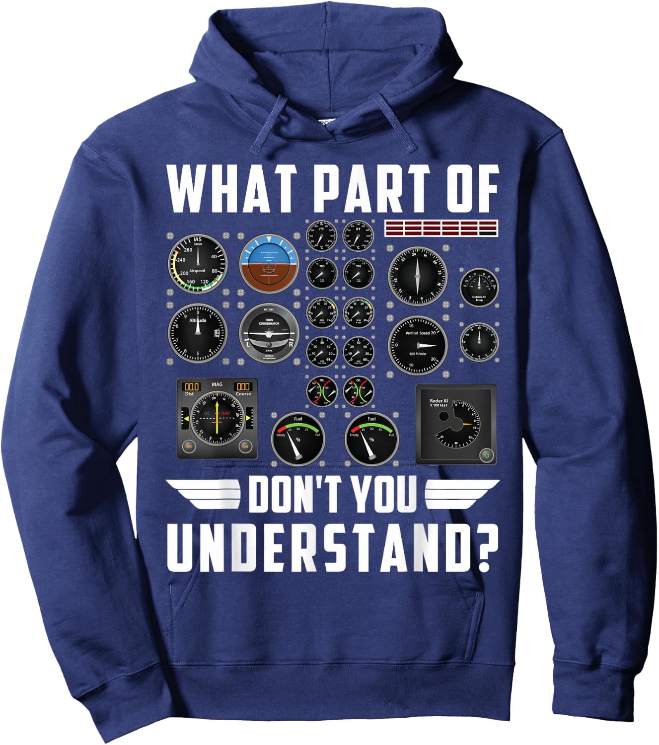 What Part Of Don't you Understand airplane Hoodie - Hoodie | Navy