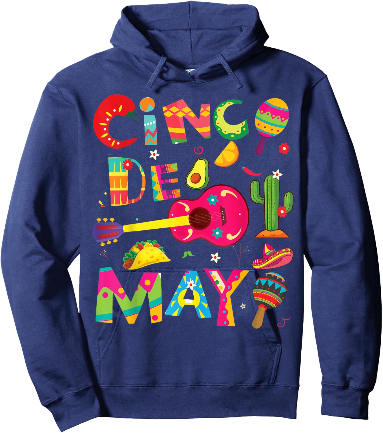 Cinco de Mayo, Men Women kids funny Mexican fiesta 5 De Mayo Hoodie - Hoodie | Navy