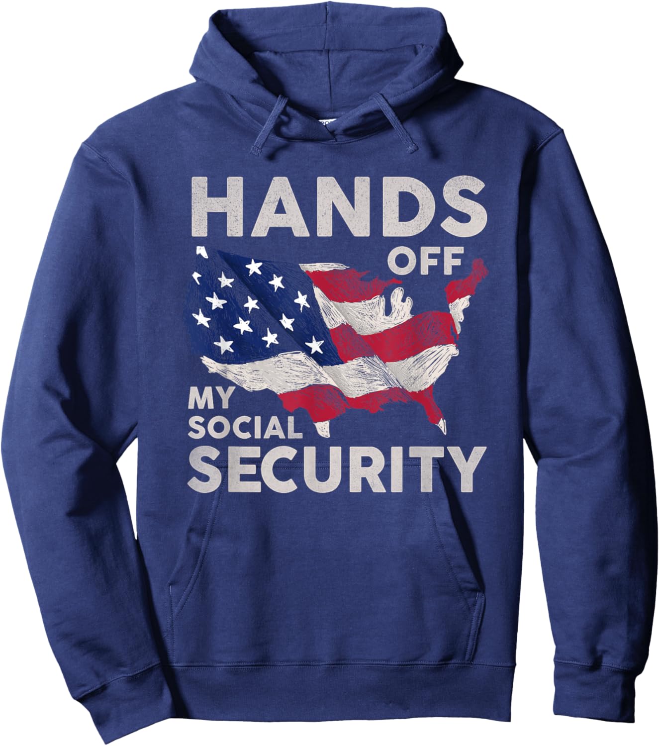 Hands Off My Social Security Hoodie - Hoodie | Navy