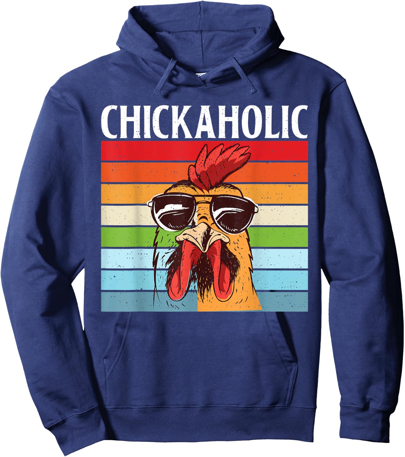 Chickaholic Hen Chicken Lover Hoodie - Hoodie | Navy