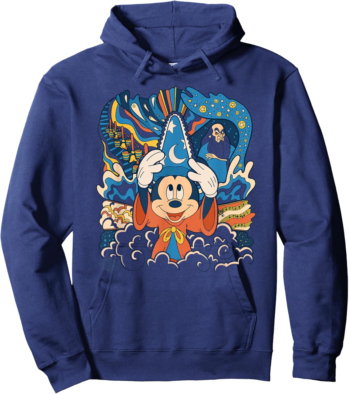 Disney Fantasia Mickey Mouse Sorcerer’s Apprentice Retro Hoodie - Hoodie | Navy