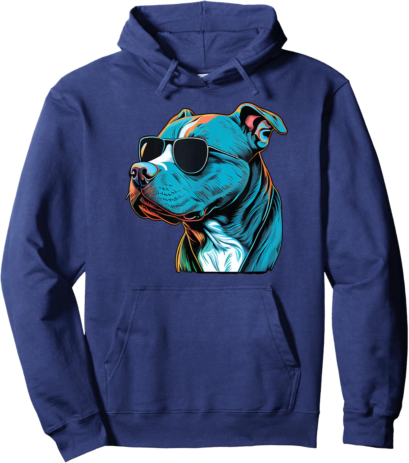 Dad Mom Cool Dog Sunglasses - Pitbull Men Women Hoodie - Hoodie | Navy