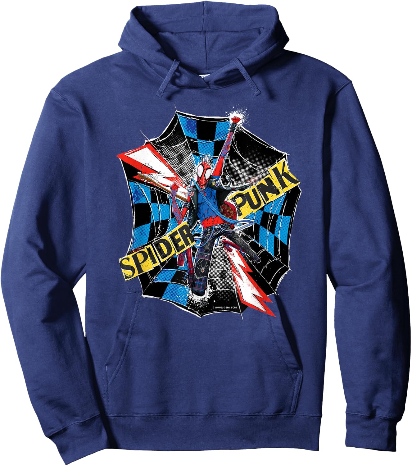 Marvel Spider-Man: Across the Spider-Verse Spider-Punk Web Hoodie - Hoodie | Navy