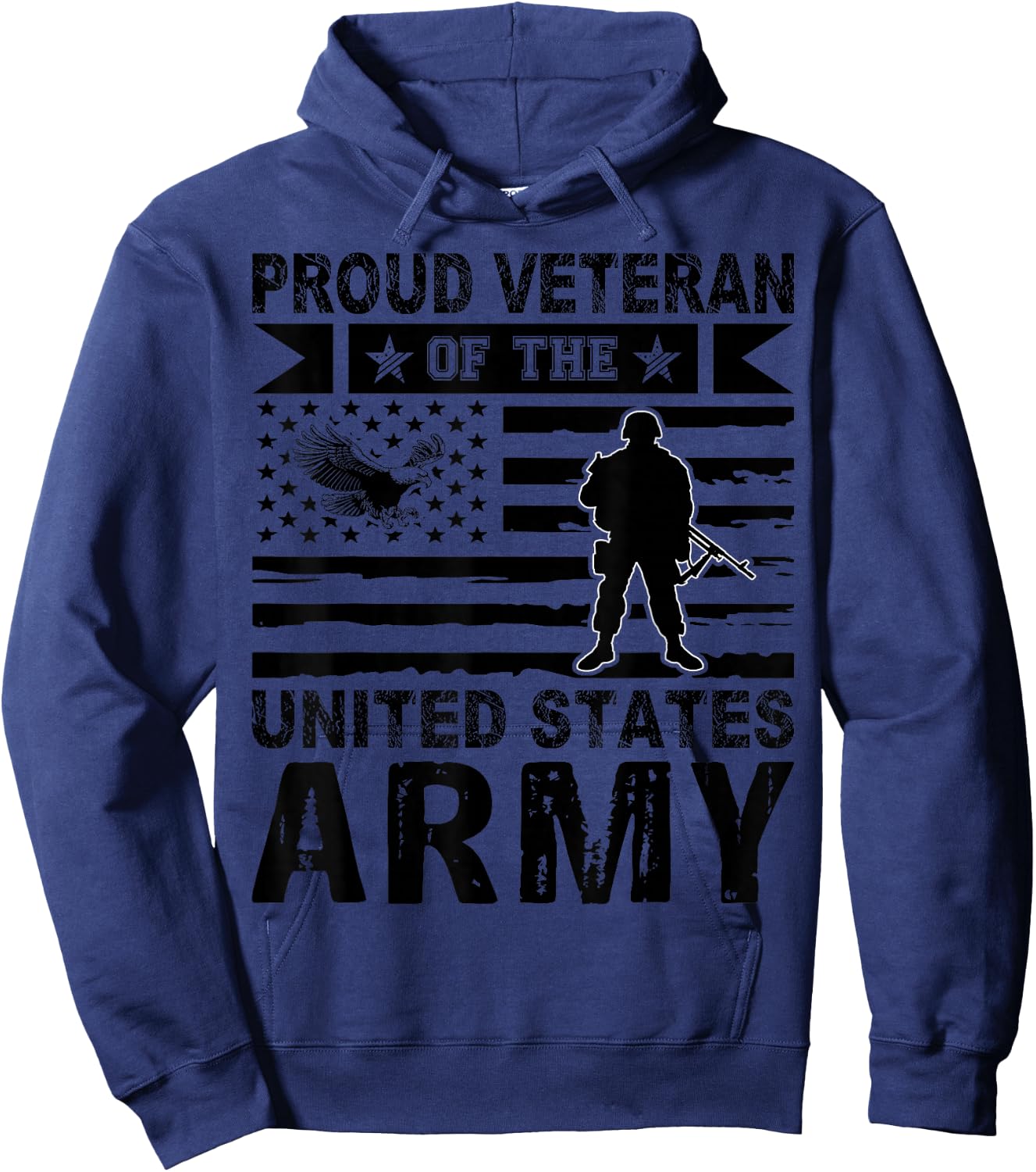 Proud Veteran of the United States Army Hoodie - Hoodie | Navy