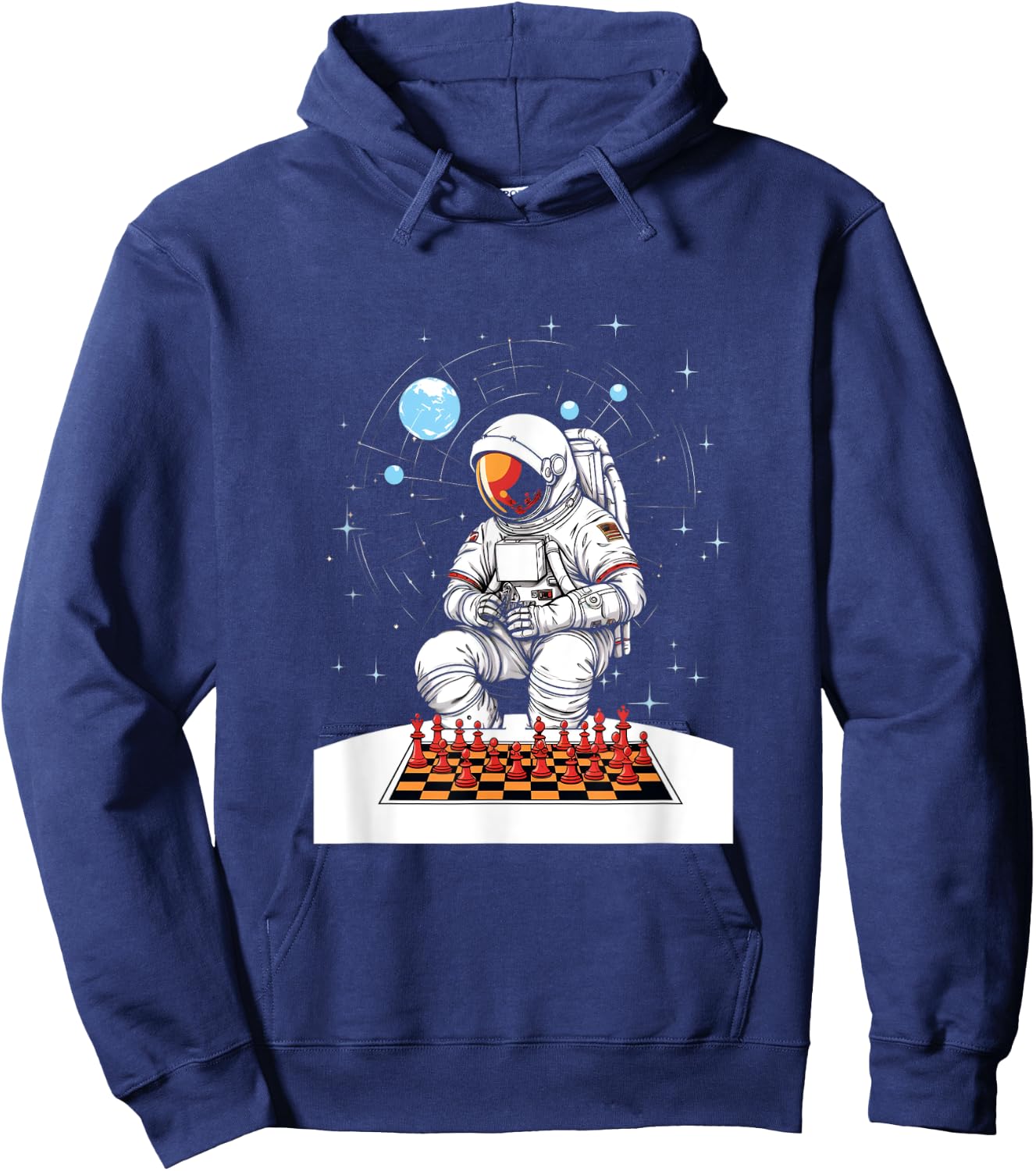 Chess player astronaut chess board chess game chess game Hoodie - Hoodie | Navy