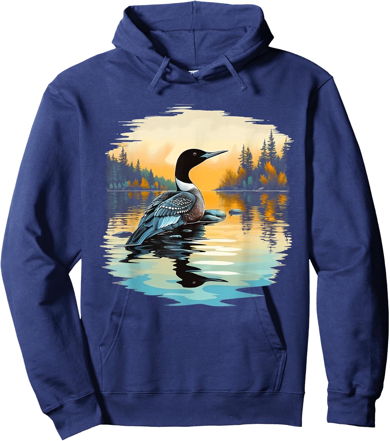 Retro Style Loon Hoodie - Hoodie | Navy