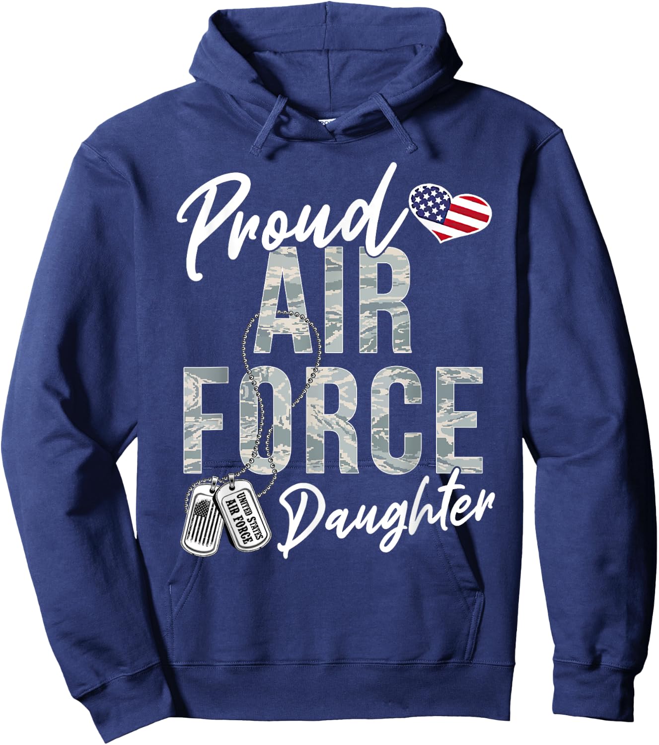 Proud Air Force Daughter US Air Force Graduation Daughter Hoodie - Hoodie | Navy