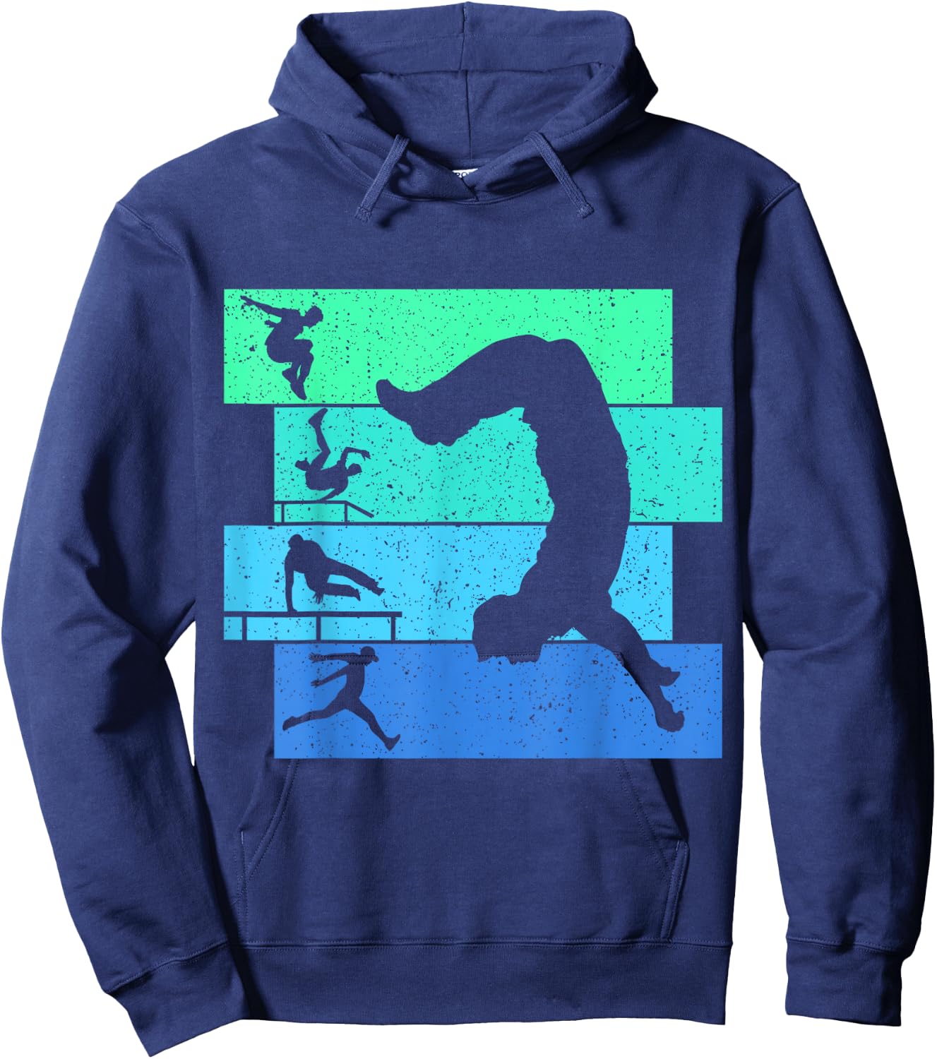 Cool Parkour & Freerunning Gifts Retro Parkour Traceur Boys Kids Men Hoodie - Hoodie | Navy