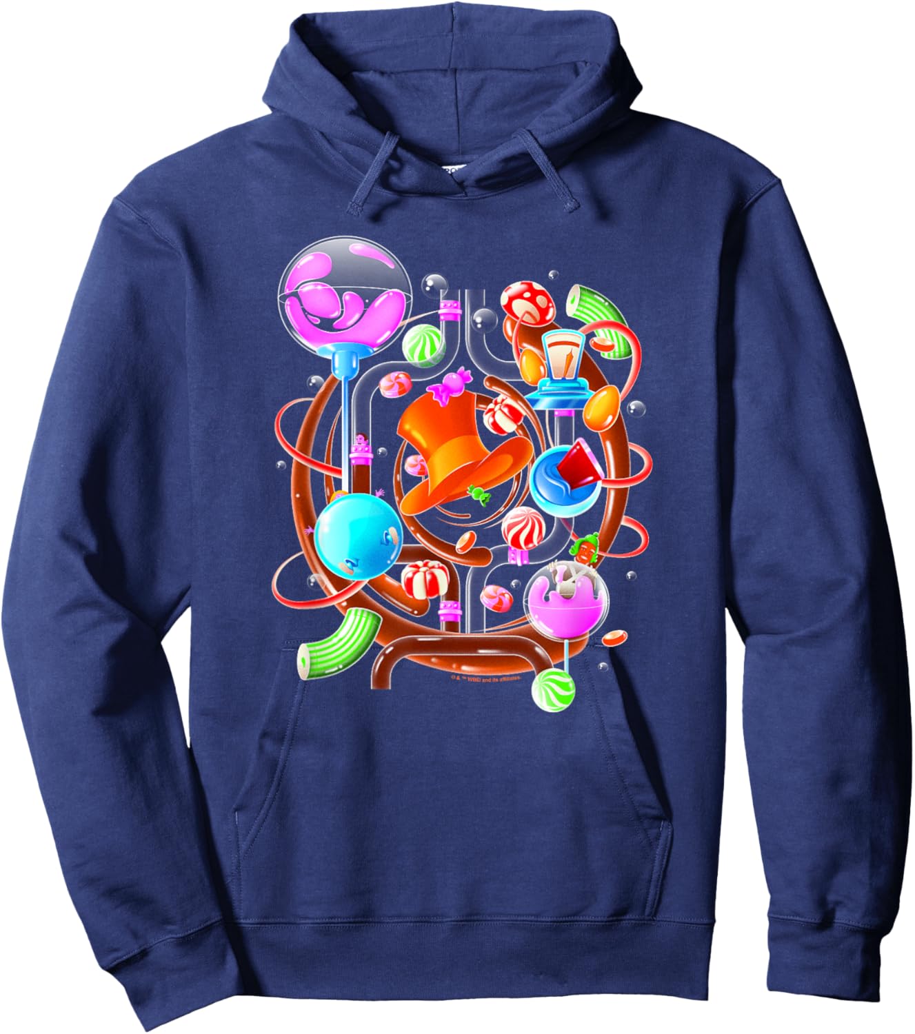 WB100 Willy Wonka And The Chocolate Factory Candy Factory Hoodie - Hoodie | Navy