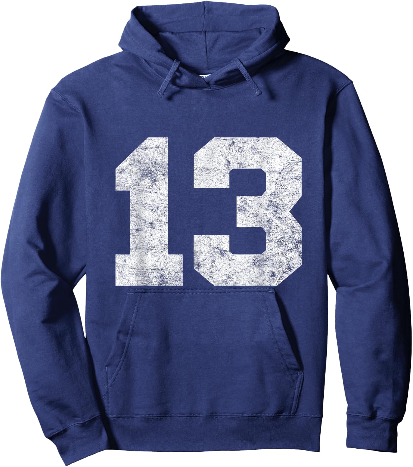 Vintage Lucky Number 13 Birthday Sports Player Team Athlete Hoodie - Hoodie | Navy