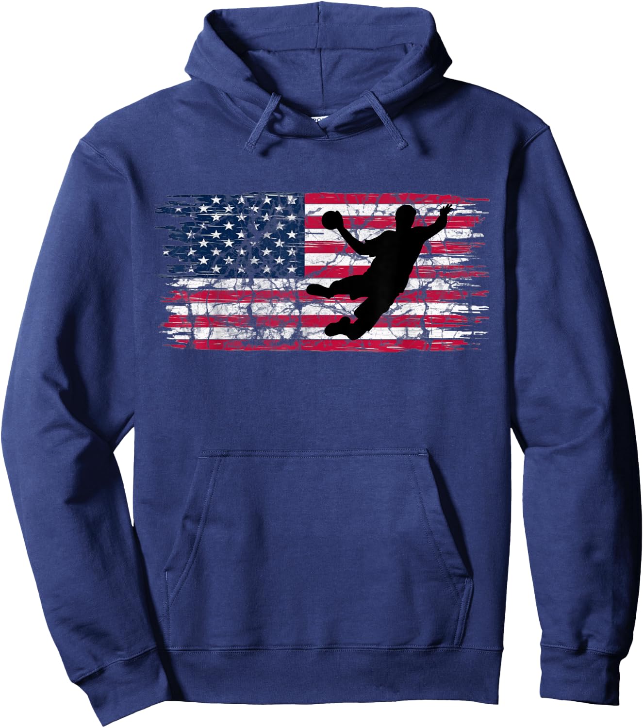 Handball USA flag Handball player Hoodie - Hoodie | Navy