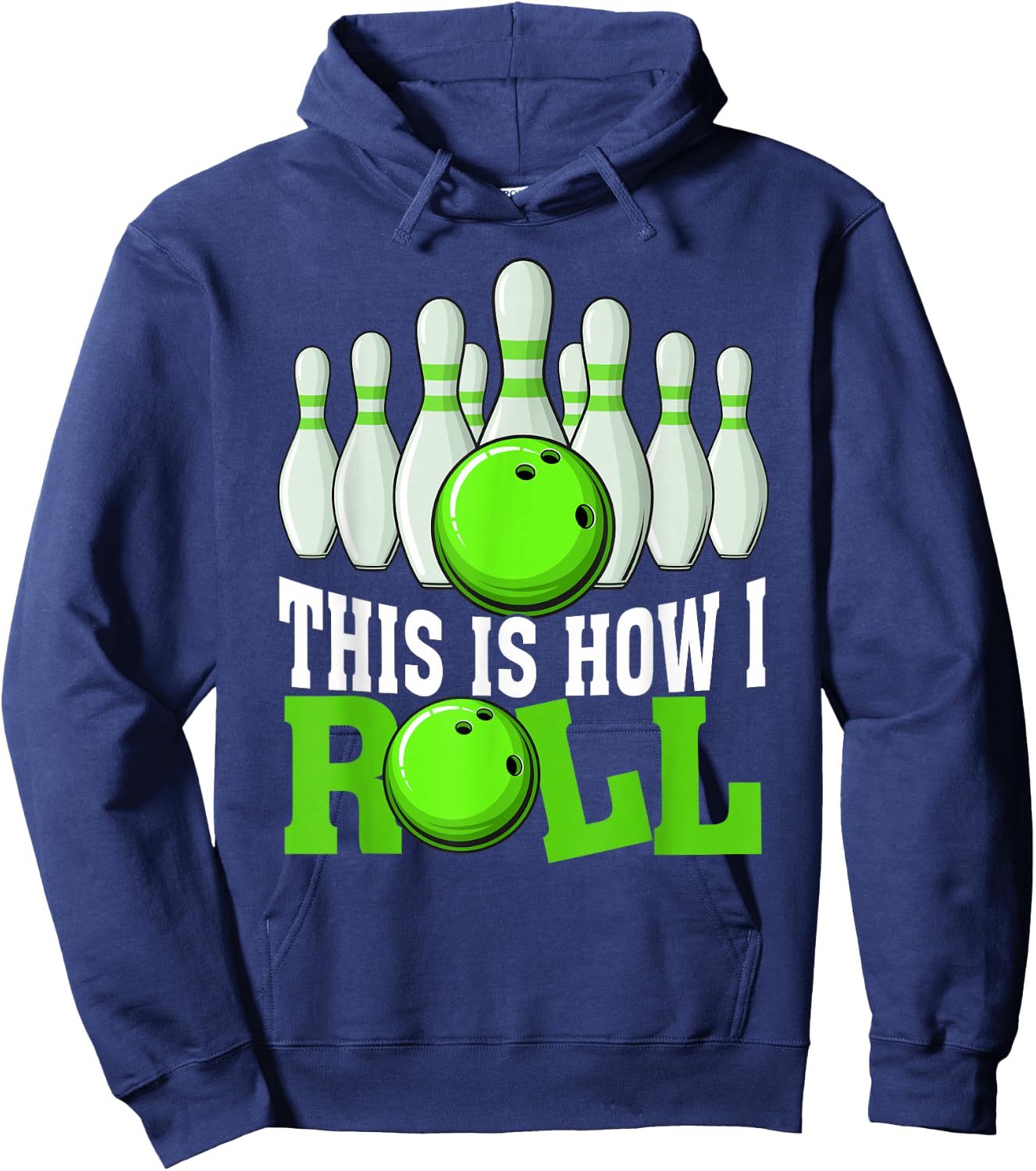 Funny Vintage Bowling Team Bowler Bowling Lover Boys Girls Hoodie - Hoodie | Navy