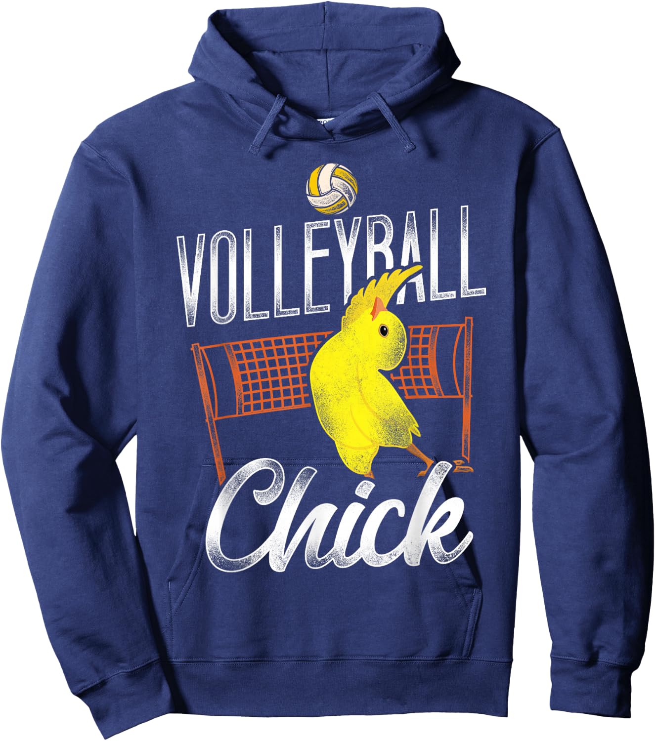 Volleyball Player Team Chicken Vintage Volleyball Chick Hoodie - Hoodie | Navy