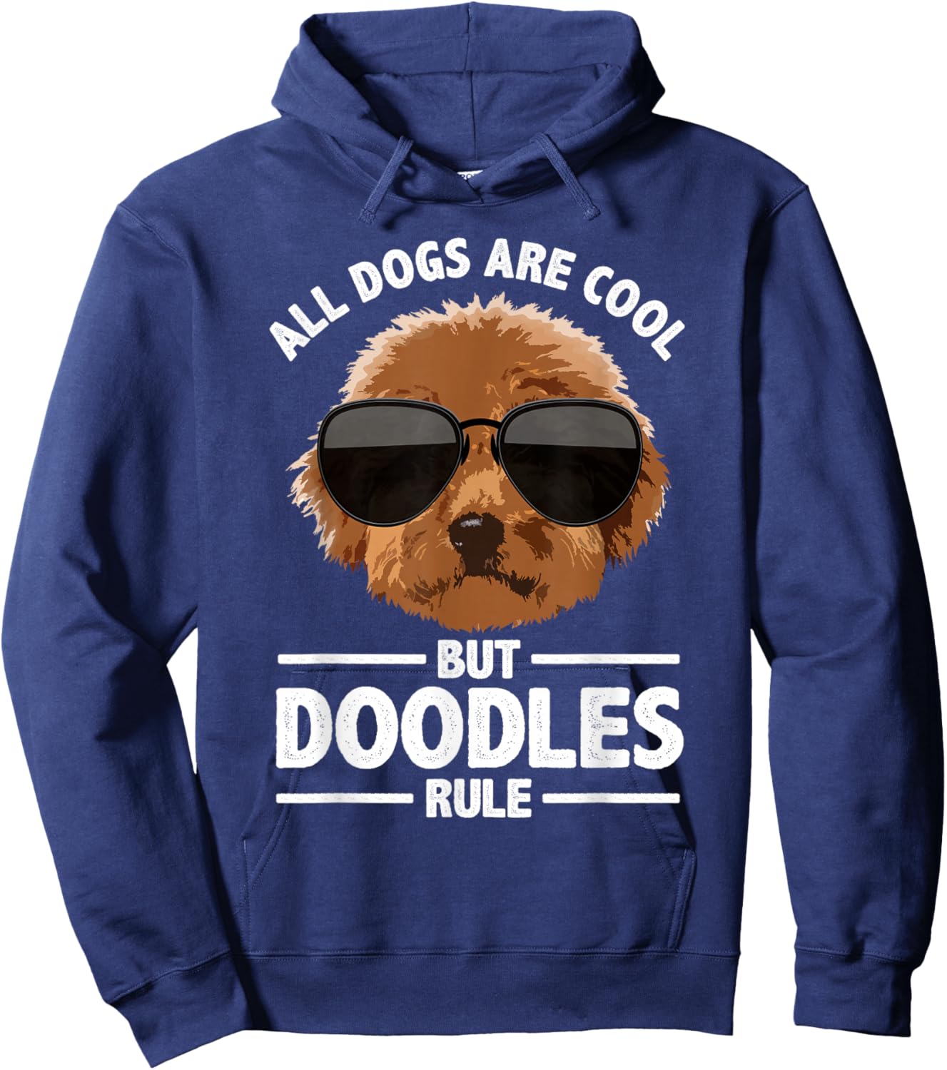 Cute Doodle Women Golden Doodle Labradoodle Dog Hoodie - Hoodie | Navy