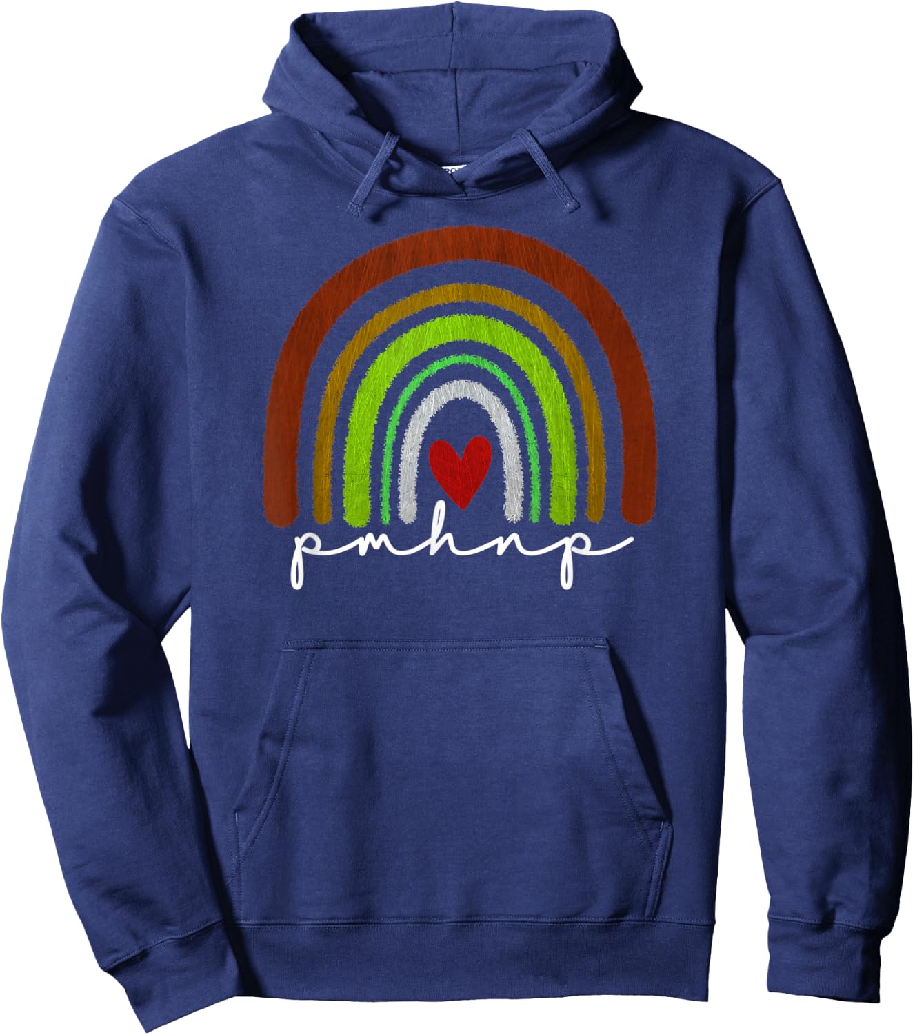 PMHNP Rainbow Psychiatric Mental Health Nurse Practitioner Hoodie - Hoodie | Navy