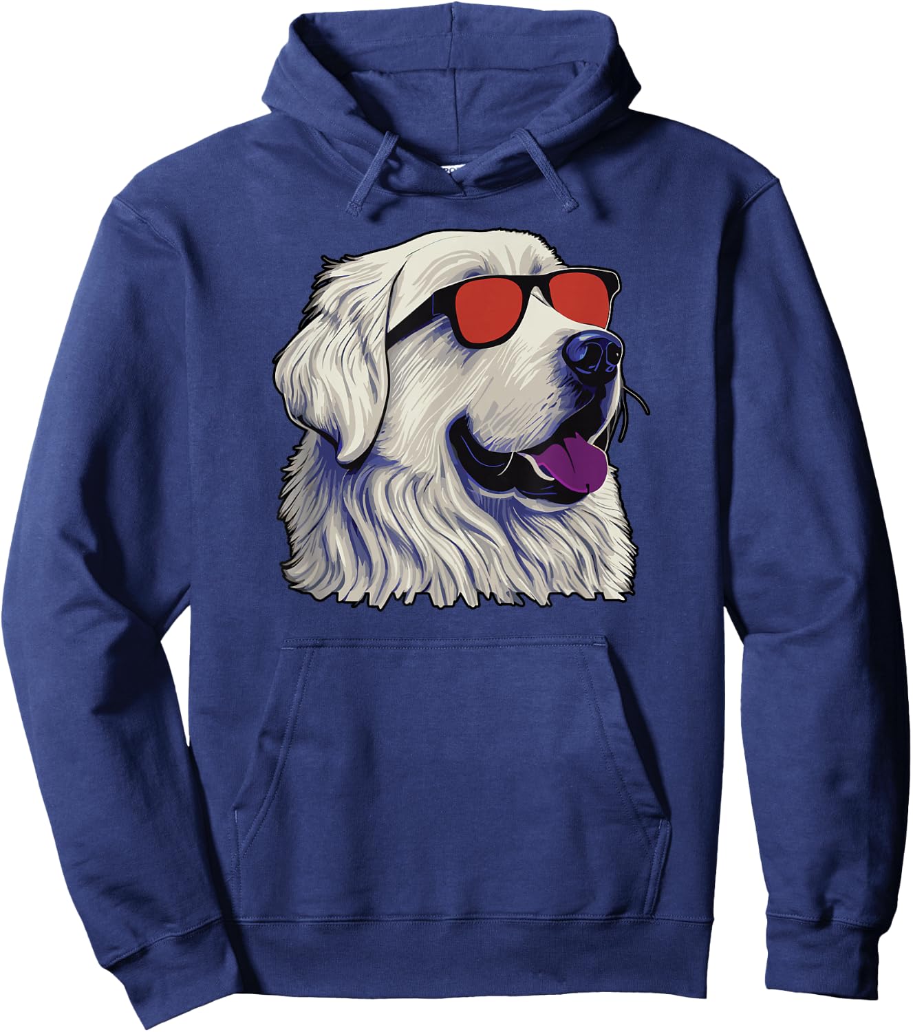 Dad Mom Cool Dog Sunglasses - Great Pyrenees Hoodie - Hoodie | Navy