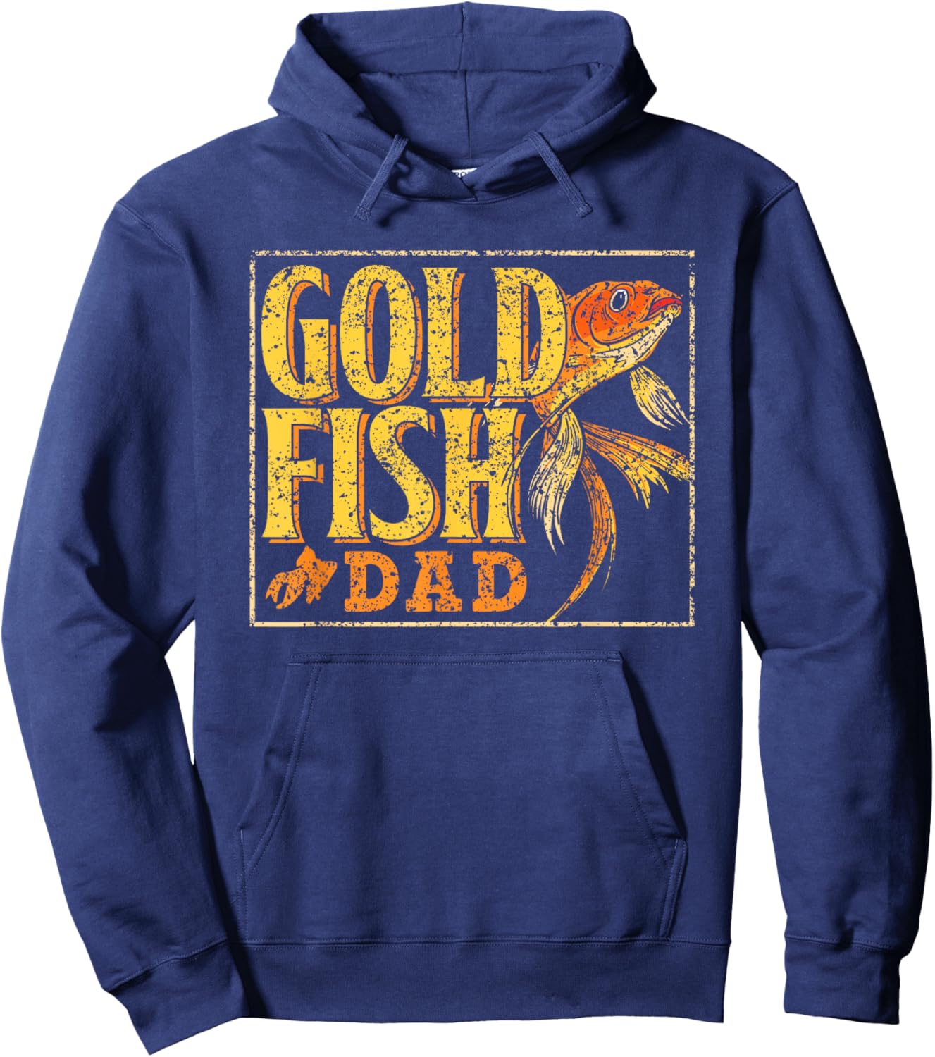 Goldfish Dad Goldfishs Lover Owner Father Daddy Papa Hoodie - Hoodie | Navy