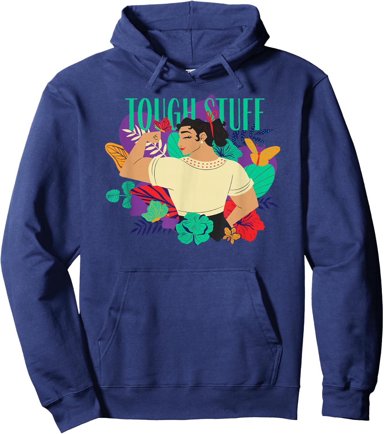 Disney Encanto Luisa Tough Stuff Floral Paradiso Hoodie - Hoodie | Navy