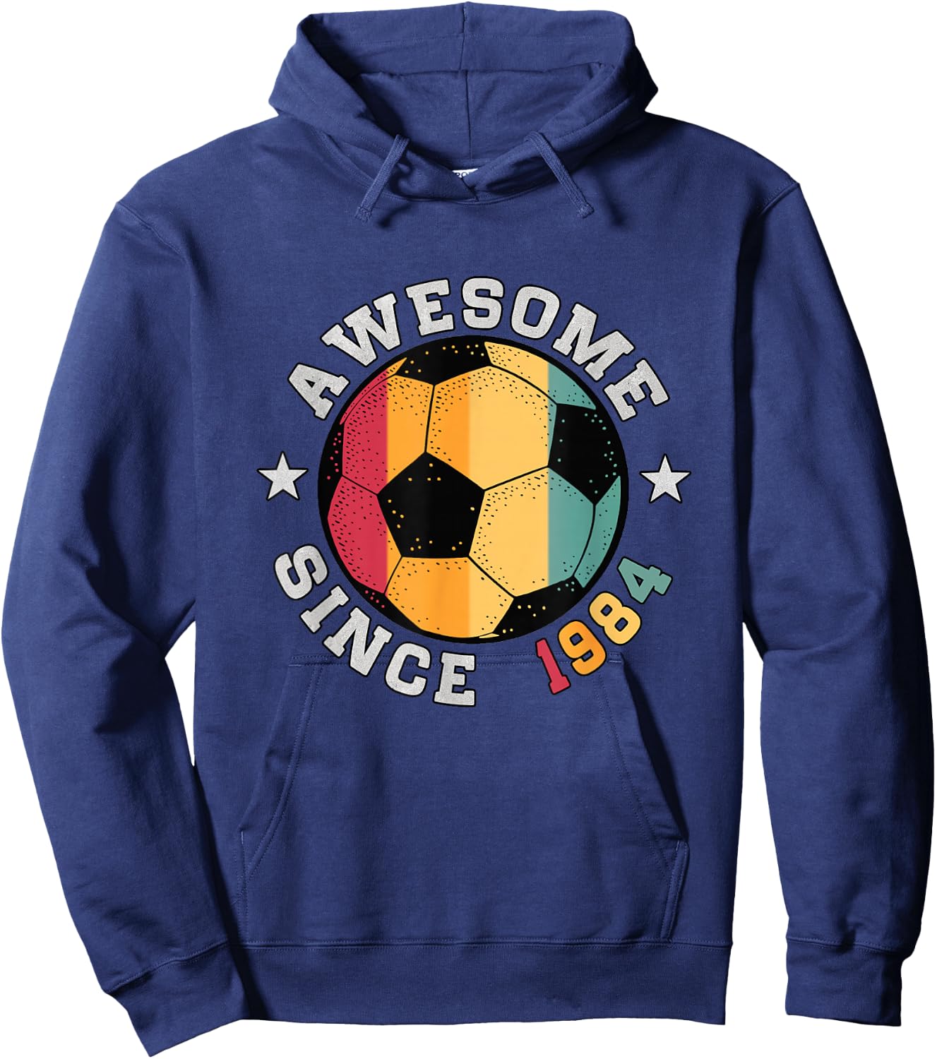 Birthday Soccer Player 41 year Old Awesome Since 1984 Soccer Hoodie - Hoodie | Navy