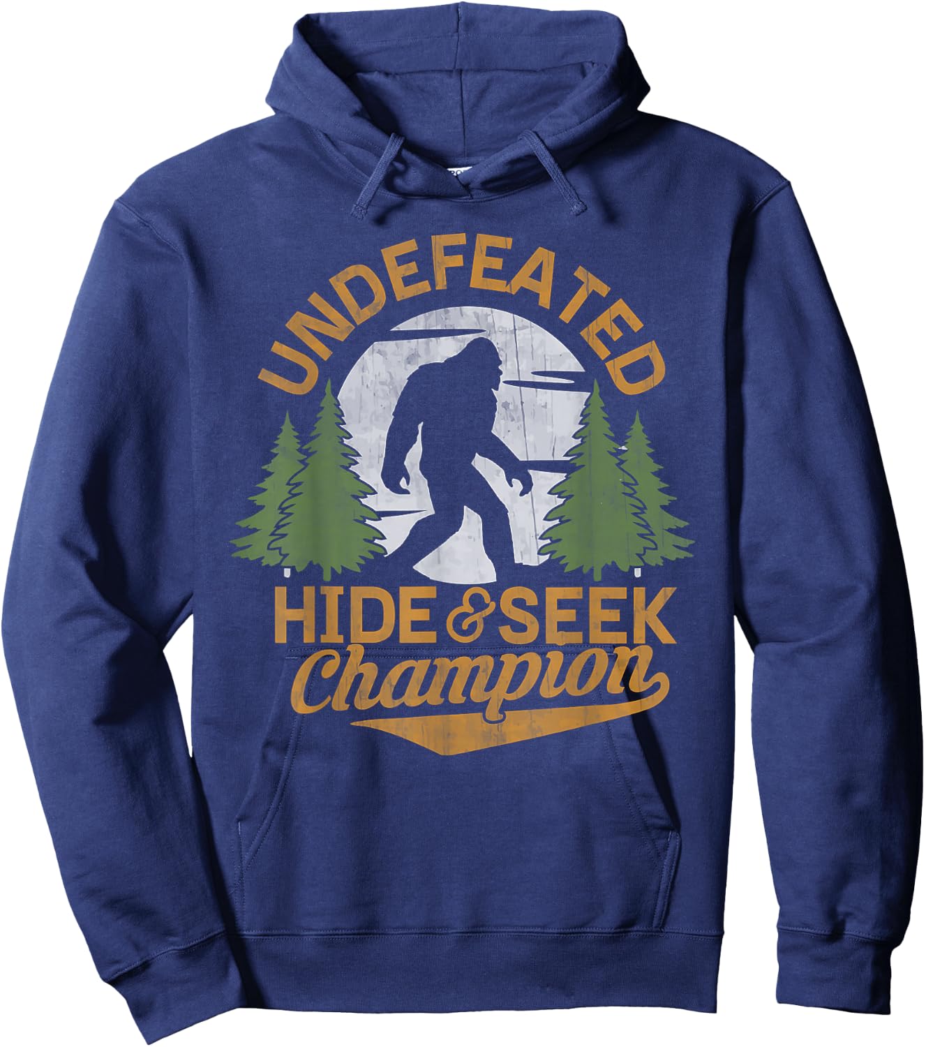 Bigfoot Hide and Seek Champion Sasquatch Stuff Men Hoodie - Hoodie | Navy