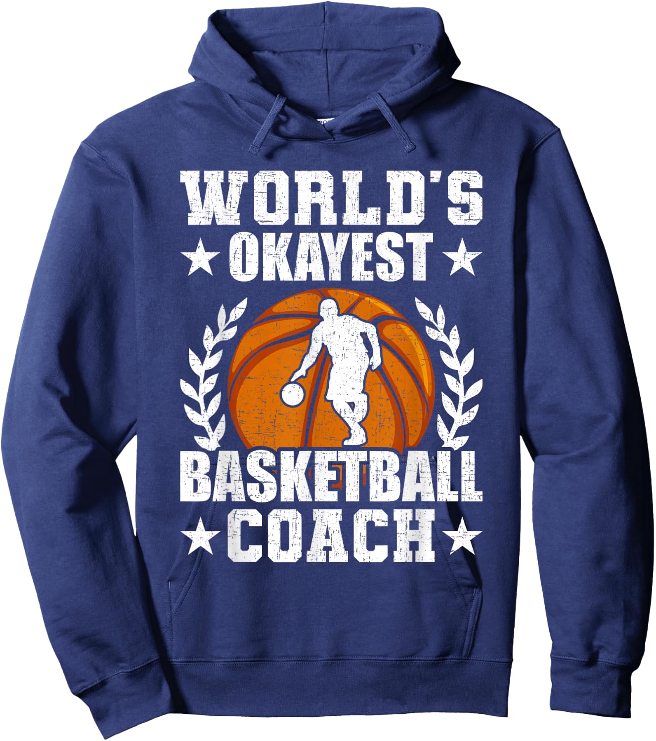 World's Okayest Basketball Coach Player Hoodie - Hoodie | Navy