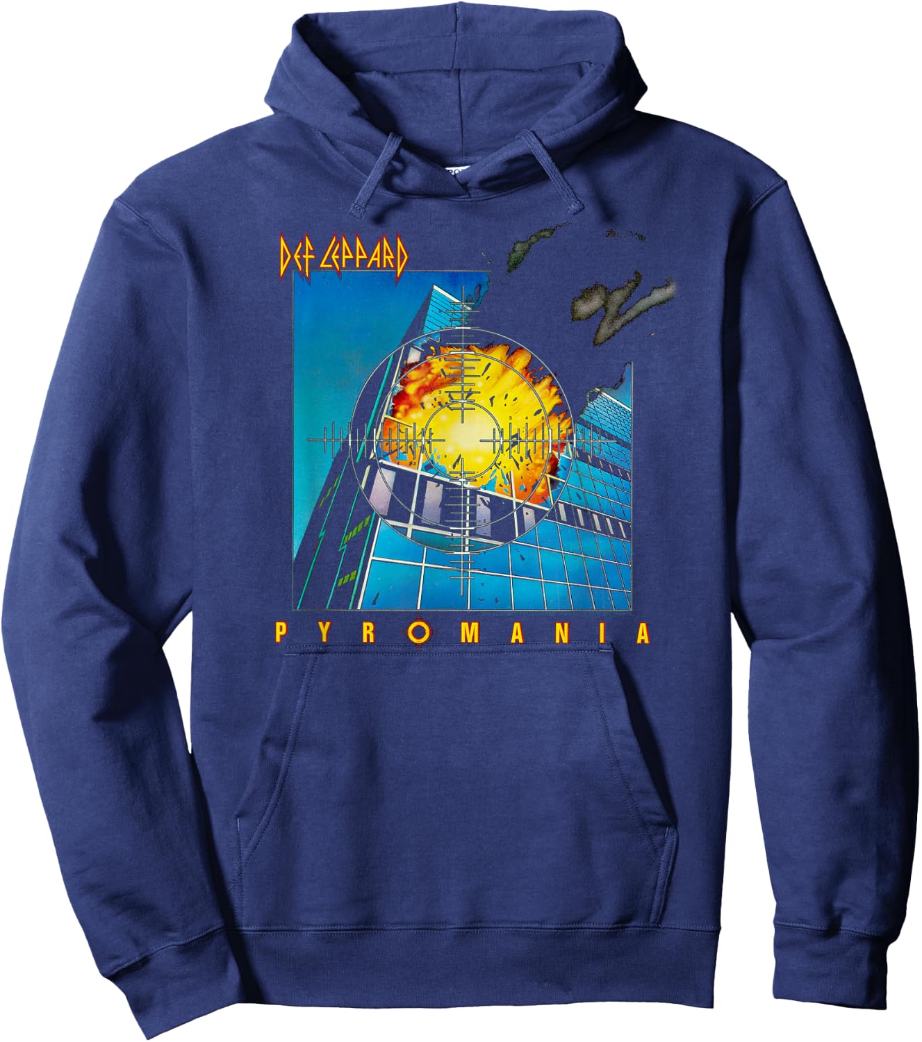 Def Leppard - Pyromania Album Hoodie - Hoodie | Navy