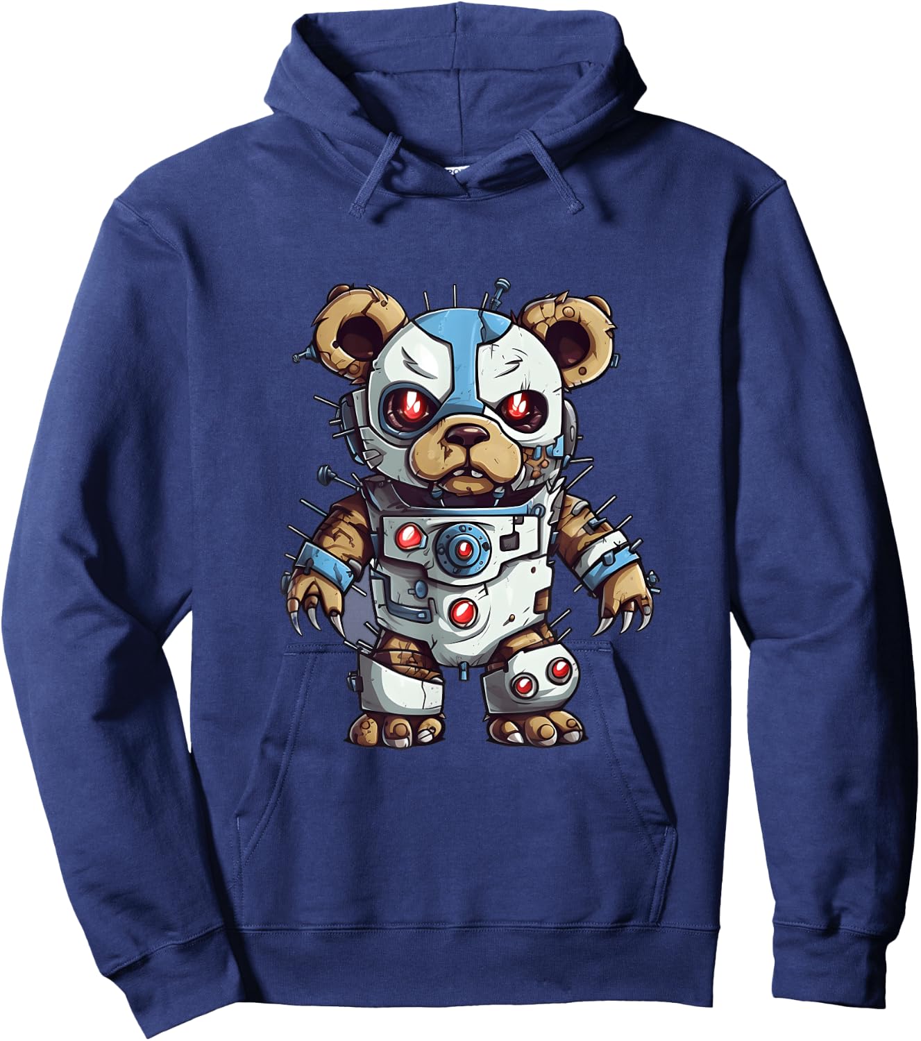 Robot Teddy Bear, Hip Hop Teddy Bear, Cyborg Teddy Bear Hoodie - Hoodie | Navy