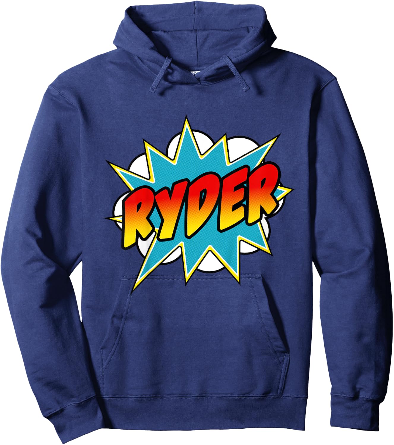 Kids Boys Ryder Name Comic Book Superhero Hoodie - Hoodie | Navy