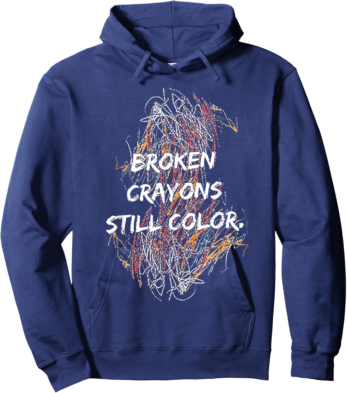 Broken Crayons Still Color Hoodie - Hoodie | Navy
