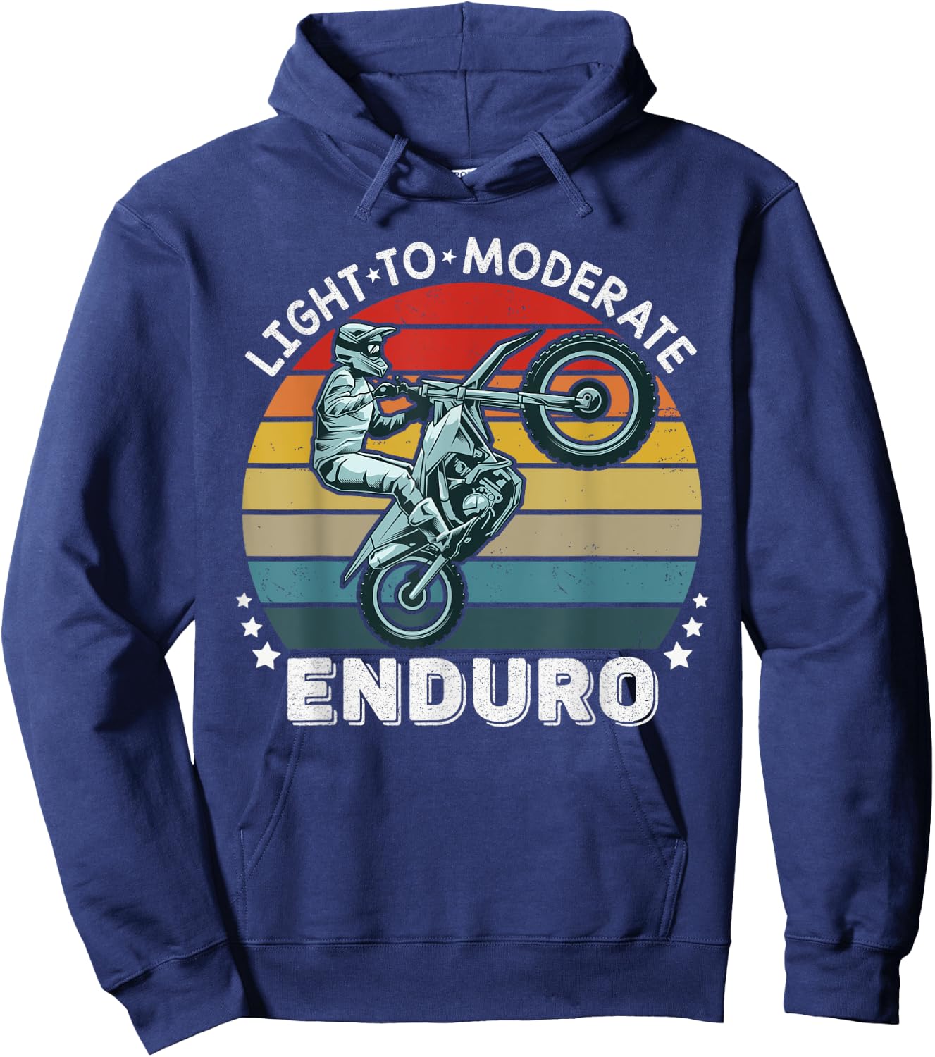 Motorcycle Adventure Rider Funny Light To Moderate Enduro Hoodie - Hoodie | Navy