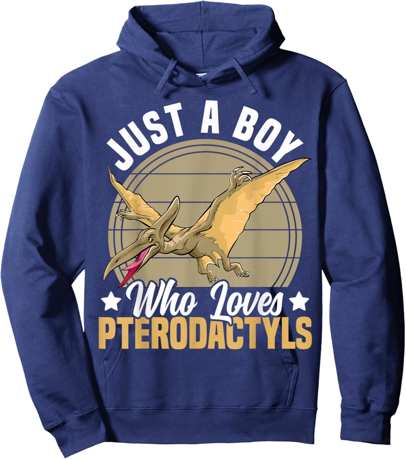 Just A Boy Who Loves Pterodactyls Dinosaur Lover Boys Dino Hoodie - Hoodie | Navy
