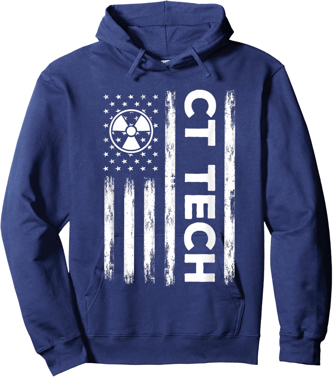 CT Tech USA Flag Radiologic Technologist Radiology America Hoodie - Hoodie | Navy