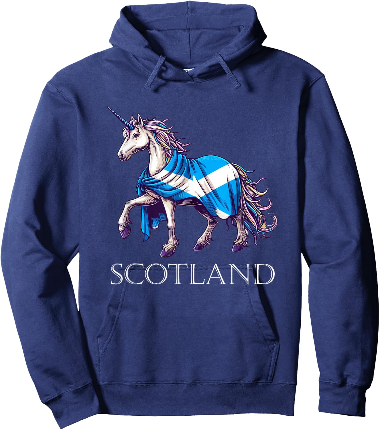 Scottish Pride Scotland Unicorn Scotland Flag Saltire Hoodie - Hoodie | Navy