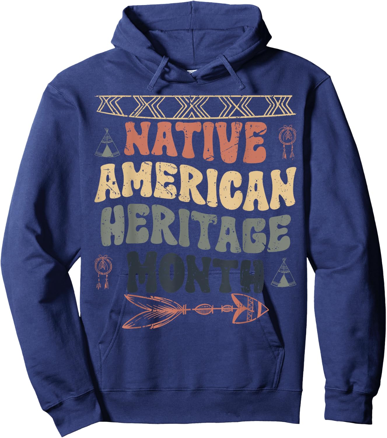 National Native American Heritage Month Indigenous Kids 2025 Hoodie - Hoodie | Navy