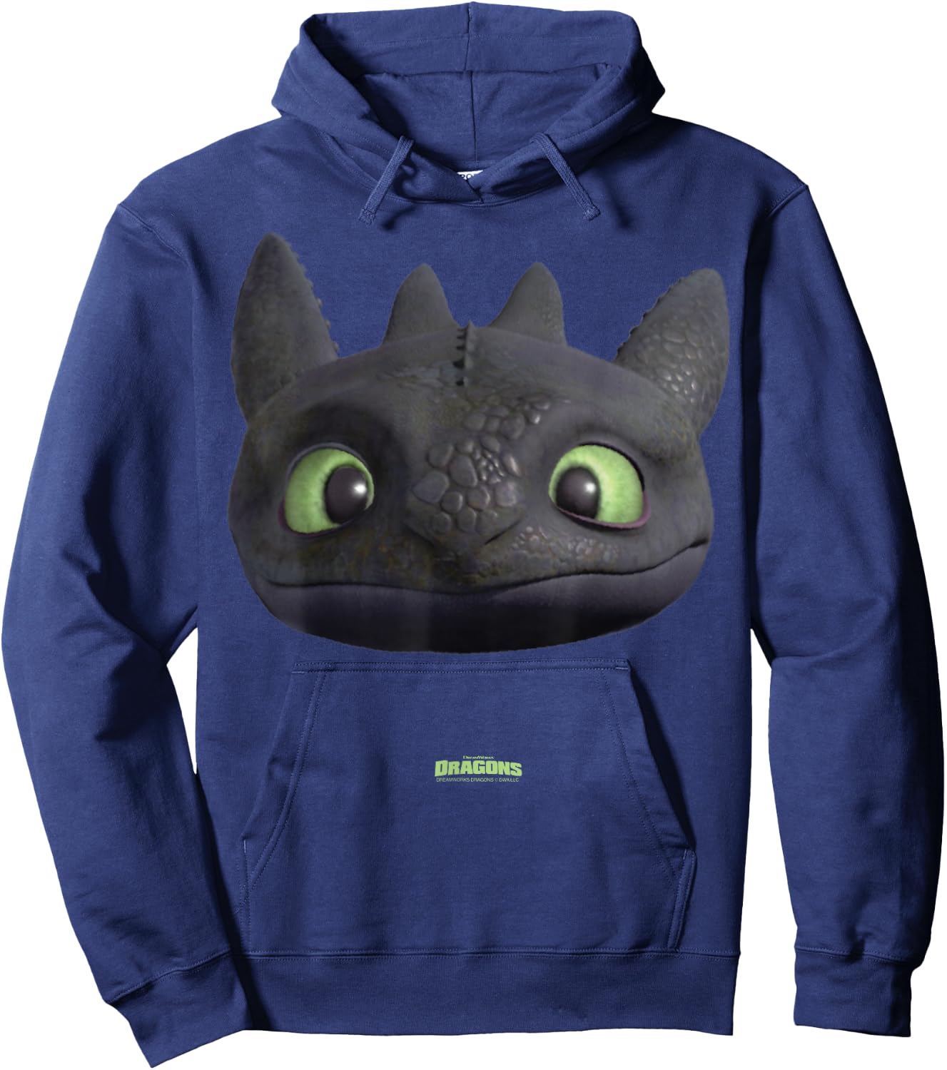 DreamWorks Dragons Toothless Night Fury Big Face Costume 3D Hoodie - Hoodie | Navy