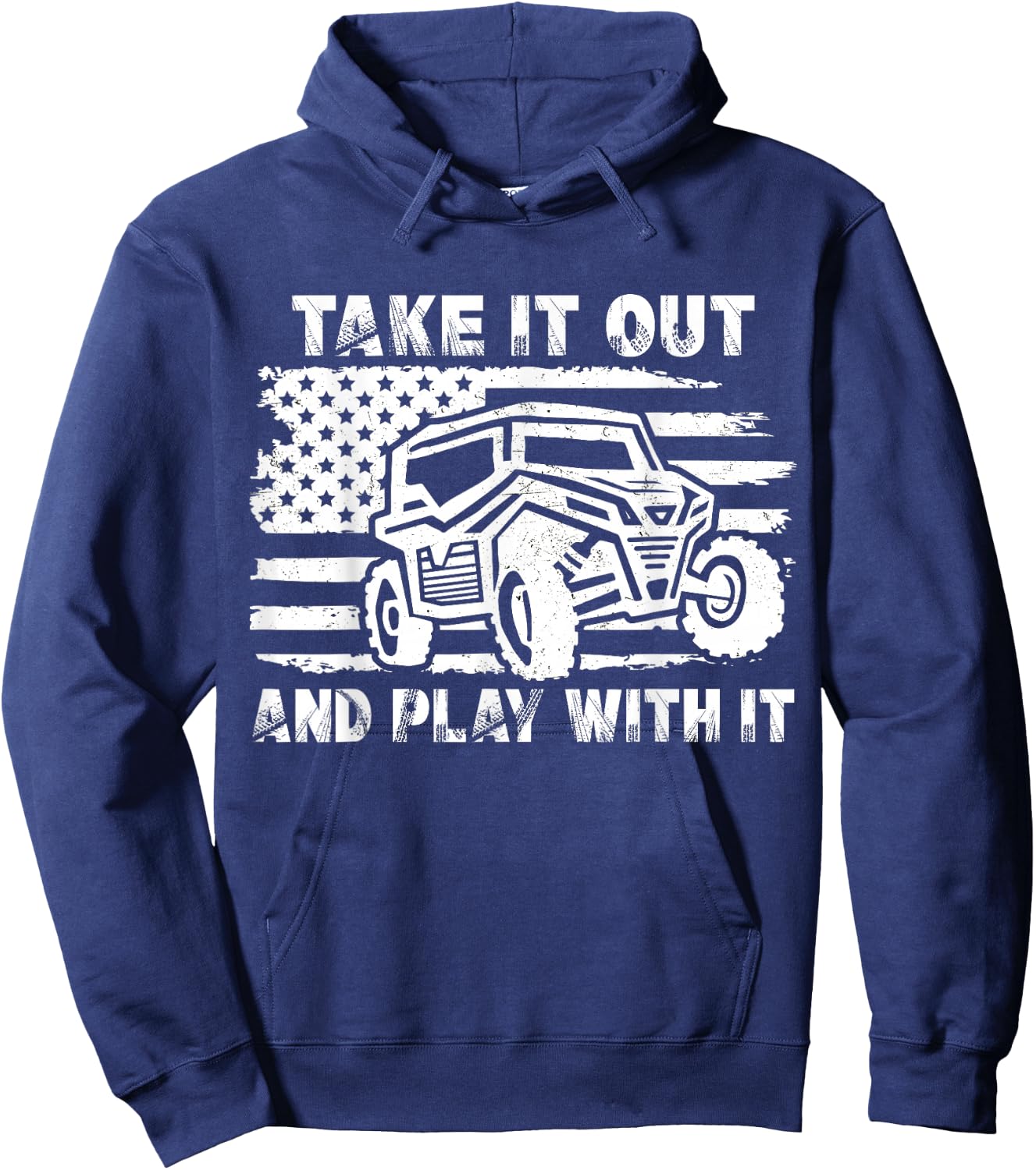 Retro Utv Take It Out Play with It Offroad SxS Mud Riding Hoodie - Hoodie | Navy