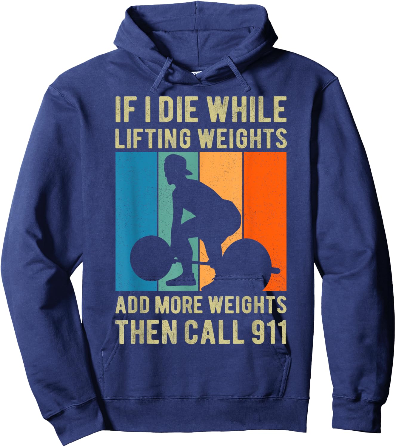 Tren Lifting Fitness Gym Deadlift - -Adults Black Cotton Blend Short Sleeve - Small - Humorous Workout Hoodie - Hoodie | Navy