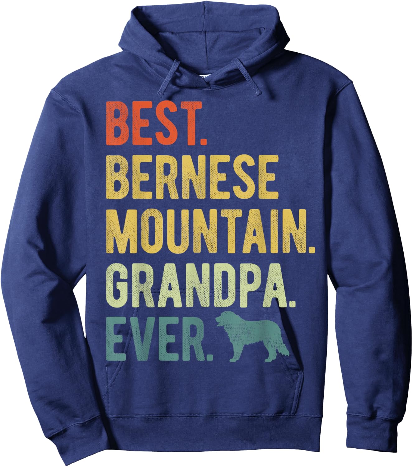 Best Bernese Mountain Grandpa Ever Dog Lovers Father's Day Women Hoodie - Hoodie | Navy