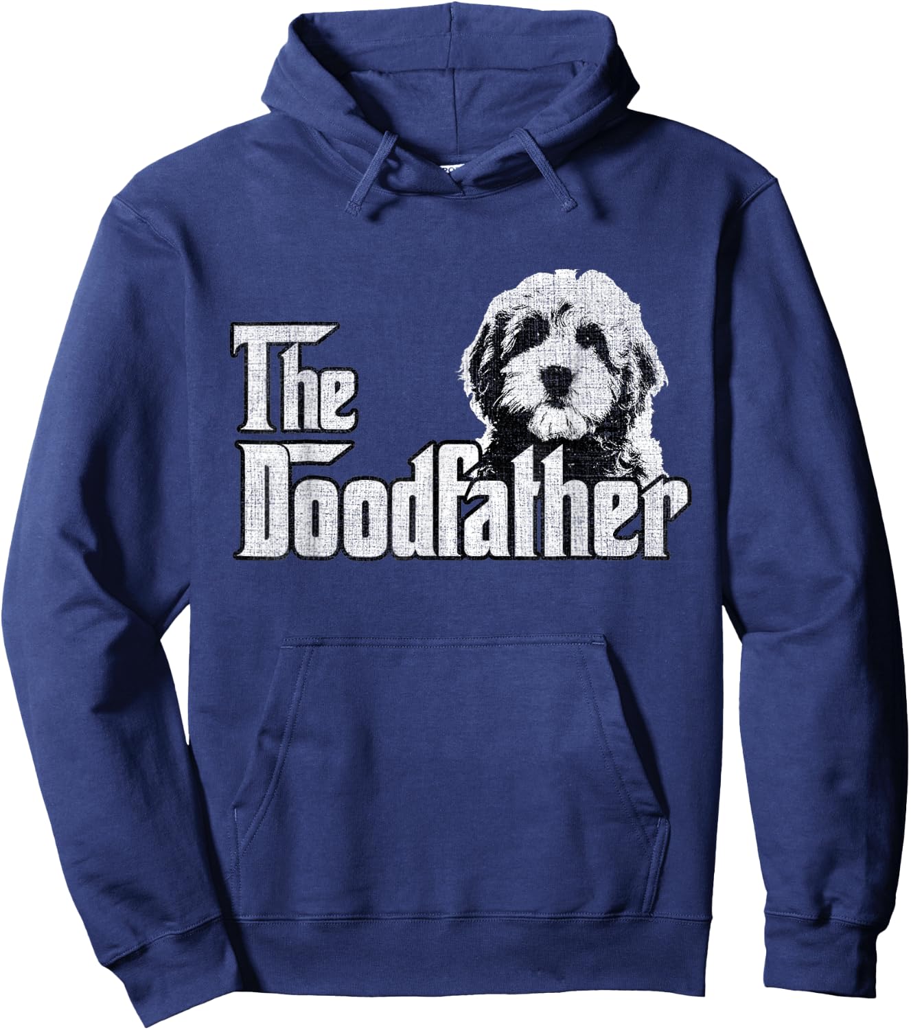 The Doodfather Goldendoodle Dog Doodle Dad Fathers Day Hoodie - Hoodie | Navy