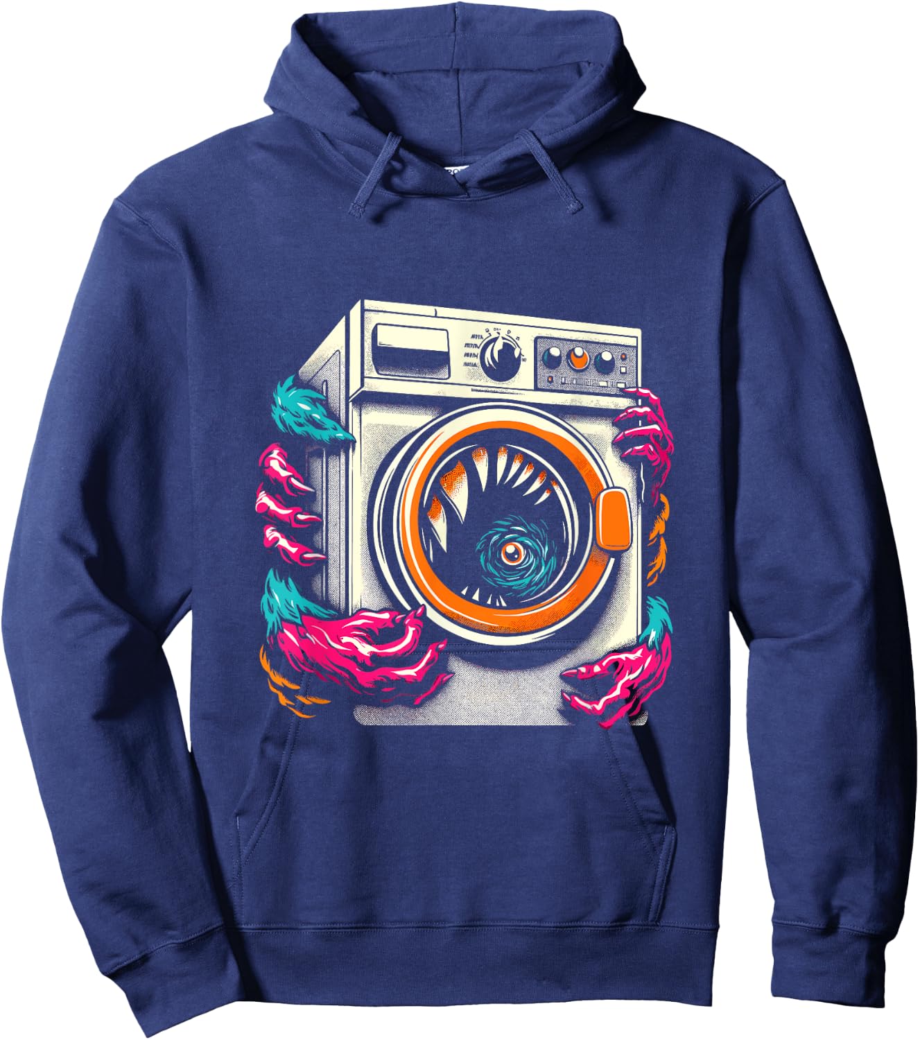 Washing Machine Monster - Funny Spooky Halloween Costume Hoodie - Hoodie | Navy