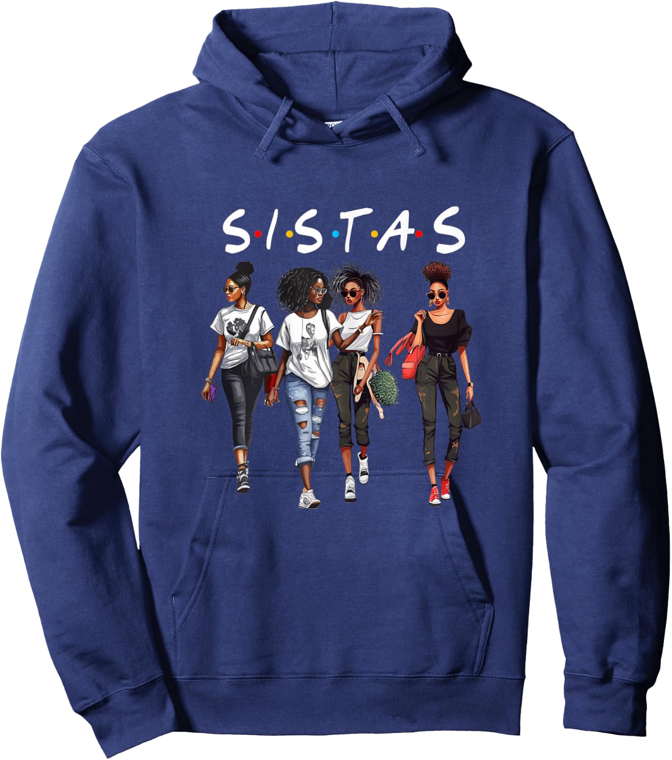 Melanin Queen African American Pride Black Girl Magic Attire Hoodie - Hoodie | Navy
