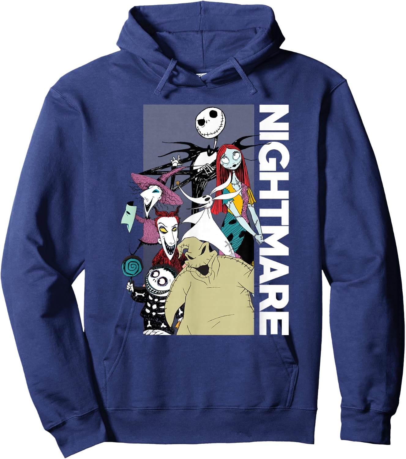 Disney The Nightmare Before Christmas Group Shot Poster Hoodie - Hoodie | Navy
