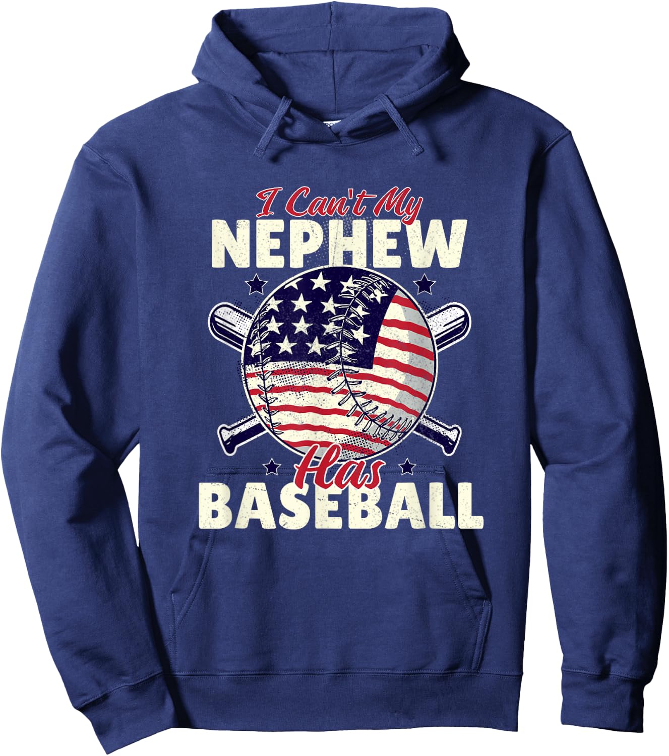 I Can’t My Nephew Has Baseball Game Family Matching Hoodie - Hoodie | Navy