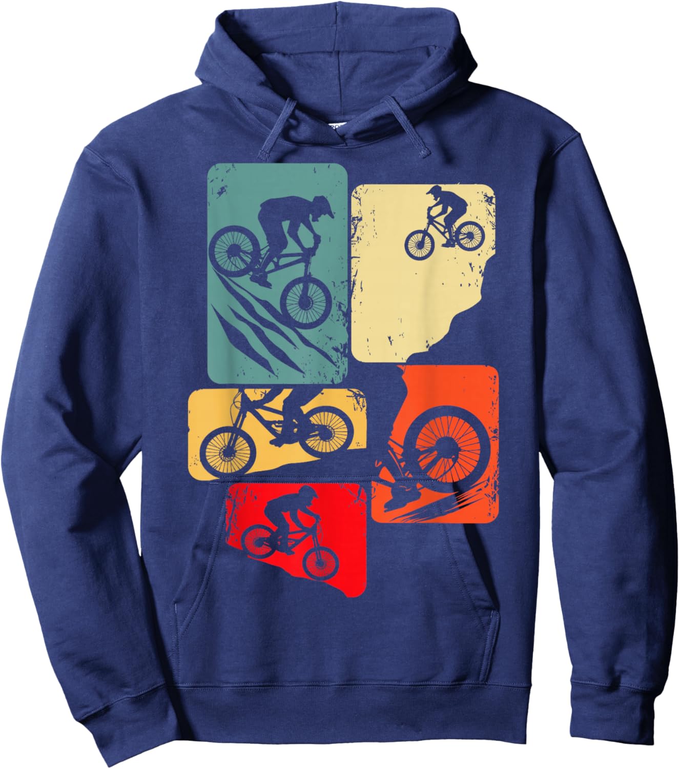 Mountain Bike MTB Downhill Biking Cycling Biker Kids Boys Hoodie - Hoodie | Navy