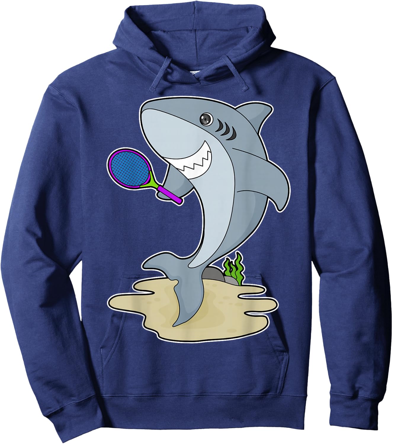 Shark Tennis Tennis racket Sports Hoodie - Hoodie | Navy