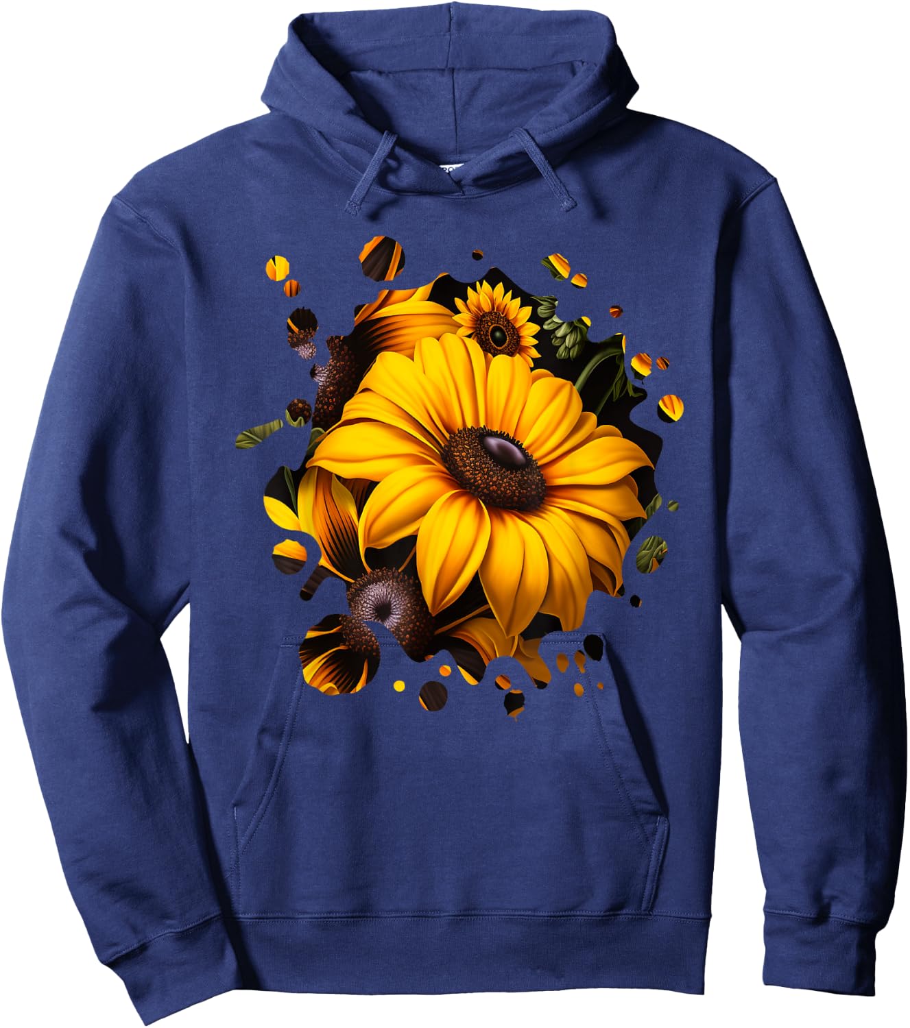 Vintage Black-eyed Susan Inspired Flower Plant gardening Hoodie - Hoodie | Navy