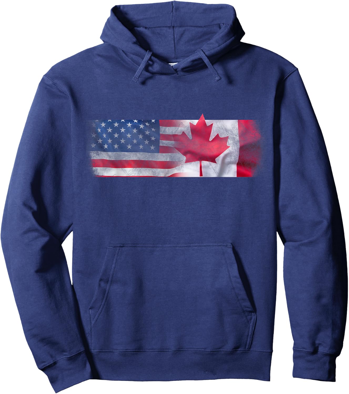 American Canadian Flags Friendship North America Hoodie - Hoodie | Navy
